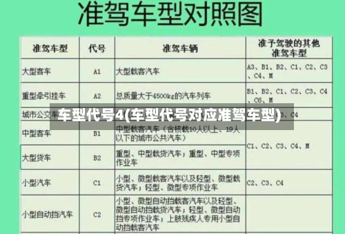 车型代号4(车型代号对应准驾车型)-第2张图片