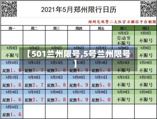 【501兰州限号,5号兰州限号】