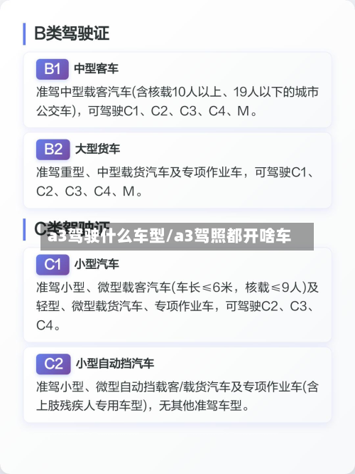 a3驾驶什么车型/a3驾照都开啥车-第3张图片