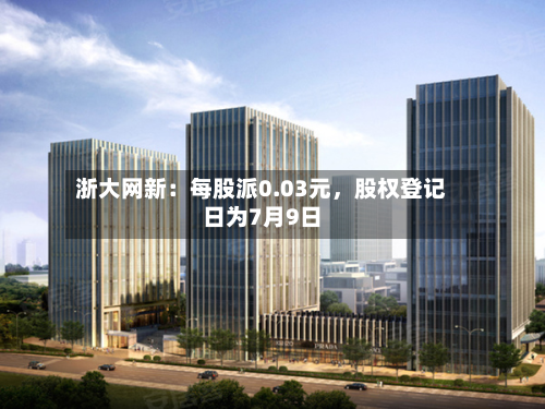 浙大网新：每股派0.03元，股权登记日为7月9日-第3张图片
