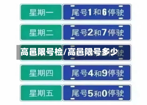 高邑限号检/高邑限号多少